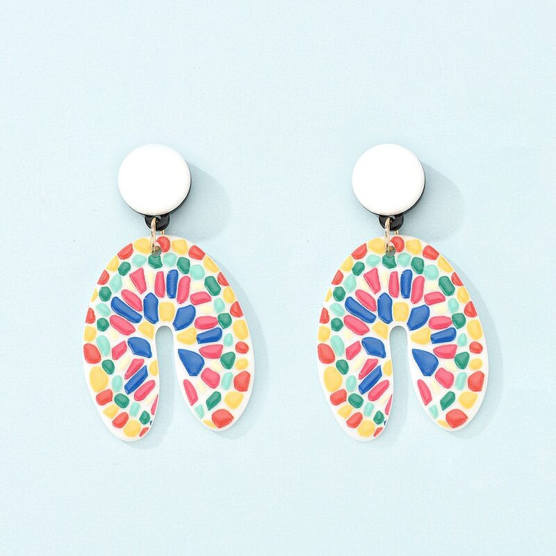 

Graphic Drop Earrings, Multicolor