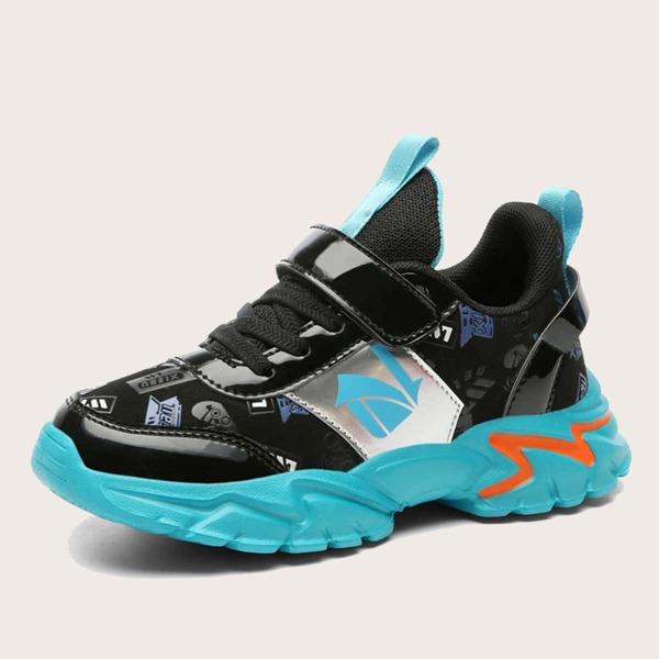 

Boys Colorblock Velcro Strap Sneakers, Multicolor