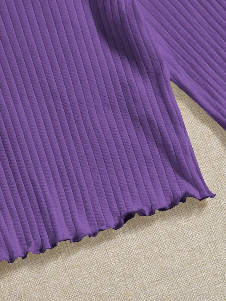 Muchica Top unicolor ribete en forma de lechuga - Morado Violeta - Añade 5