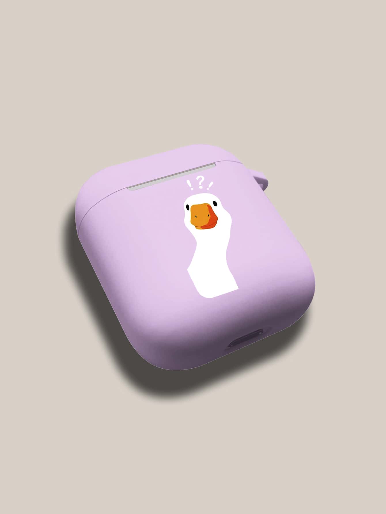 Funda compatible con Airpods con patrón de pato - Morado - Añade 4