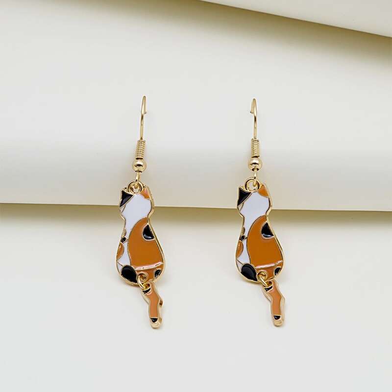 

Cat Drop Earrings, Multicolor