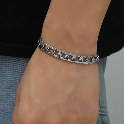 Men Minimalist Link Bracelet