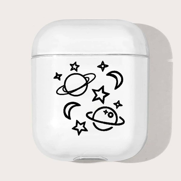 

Чехол с рисунком планеты для AirPods, Прозрачный
