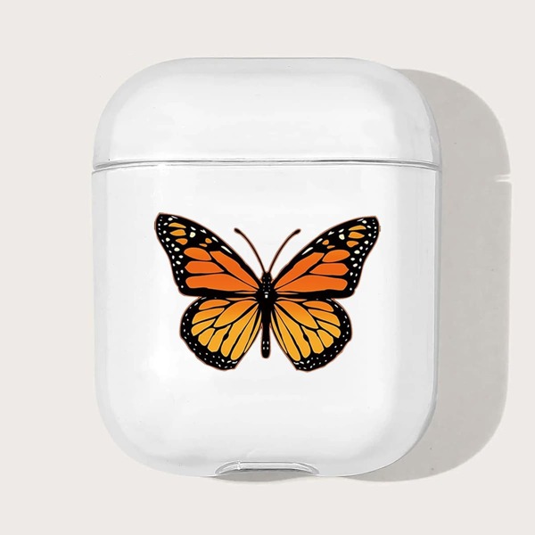 

Чехол с рисунком бабочки для AirPods, Прозрачный