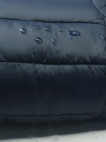 Tween Girl Lightweight Waterproof Hooded Down Jacket For Christmas Winter - Navy Blue - View 3