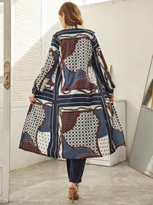 Modelyn Bộ đồ hai mảnh nữ Chuỗi Hình học Họa tiết khăn Thanh lịch - Nhiều màu - Xem 1