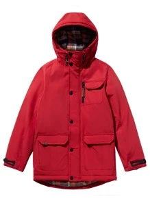 SOLOCOTE Tween Boy 翻盖口袋派克大衣