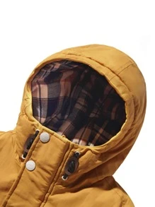 SOLOCOTE Tween Boy 翻盖口袋派克大衣