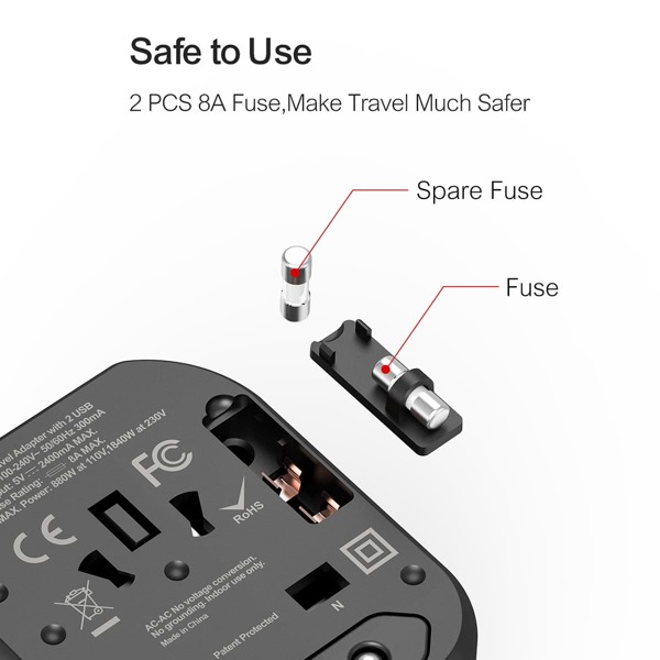 

Multi-function Travel Charger, Black