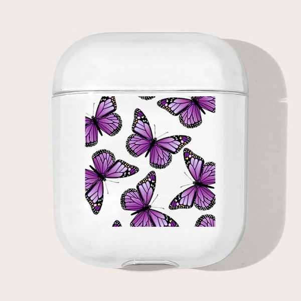 

Butterfly Pattern Case For AirPods, Clear