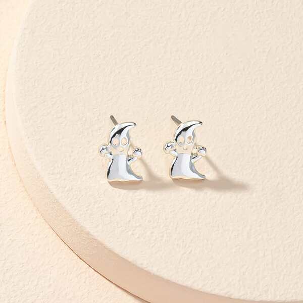 

Halloween Ghost Stud Earrings, Silver
