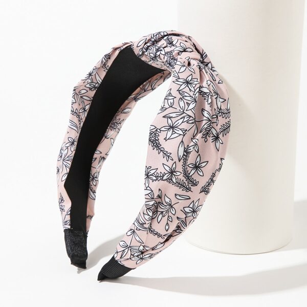 

Flower Print Hair Hoop, Dusty pink