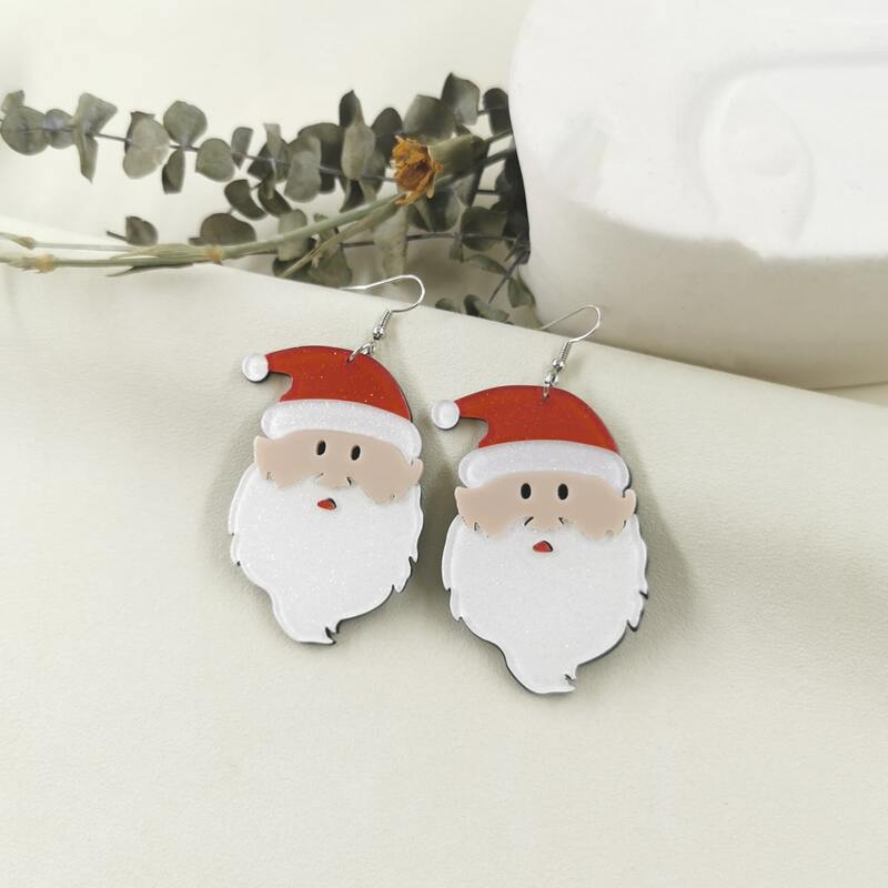 

Santa Claus Drop Earrings, Multicolor