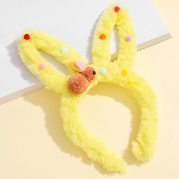 

Plush Hair Hoop, Yellow