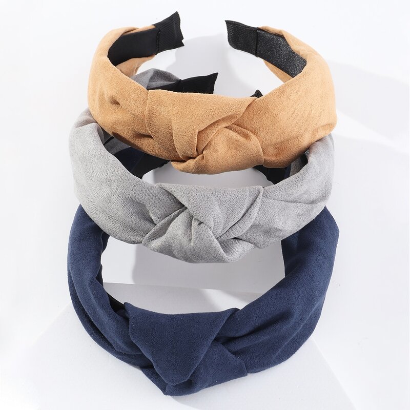 

3pcs Knot Decor Headband, Multicolor
