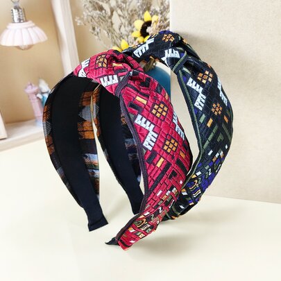 2pcs Knot Decor Headband