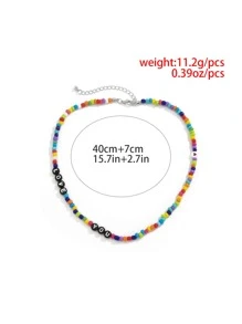 時尚流行男士彩色串珠項鍊，適合珠寶禮物和時尚外觀
