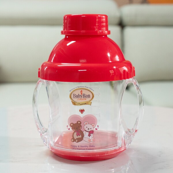 

Kids Cartoon Bear Print Water Bottle, Red