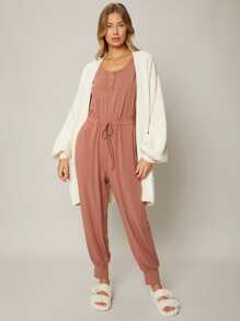 SHEIN Balloon Sleeve Cardigan - White - View 5