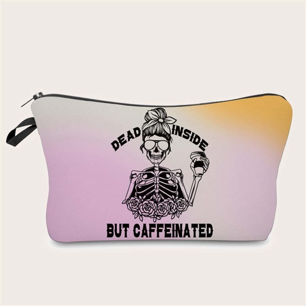 

Halloween Cartoon Graphic Makeup Bag, Multicolor