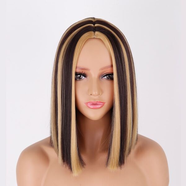 

Two Tone Short Straight Wig, Multicolor