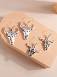 2 cặp bông tai thả gia súc - Màu Bạc Cổ - Xem 1