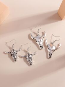 2 cặp bông tai thả gia súc - Màu Bạc Cổ - Xem 2