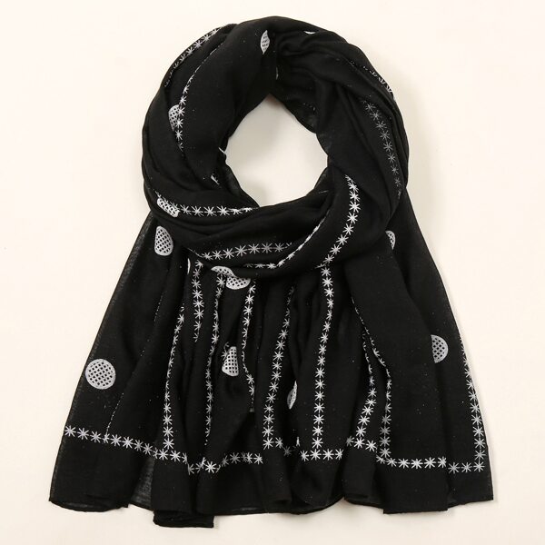

Round Pattern Scarf, Multicolor