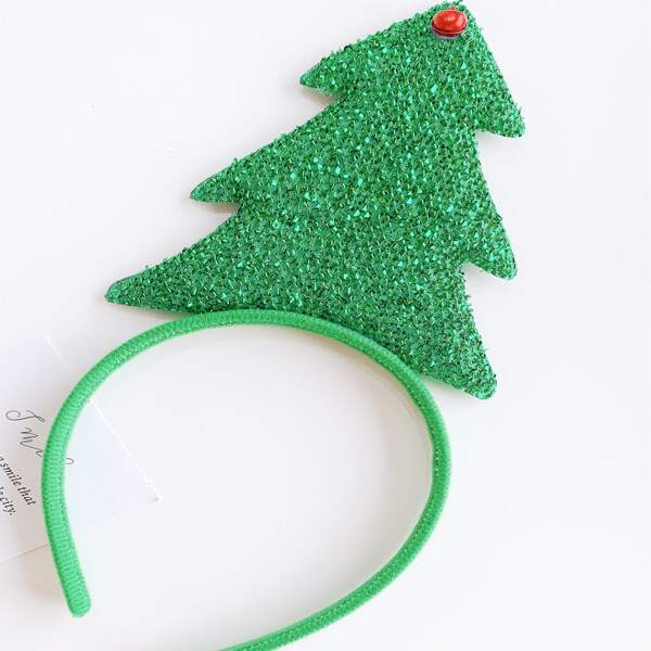 

Christmas Tree Decor Hair Hoop, Green