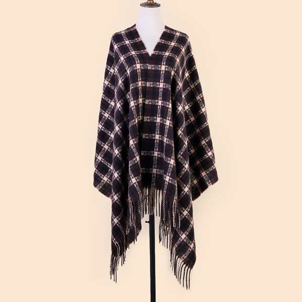 

Plaid Print Shawl Scarf, Multicolor