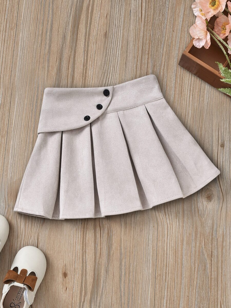 小女童褶皺麂皮半身裙