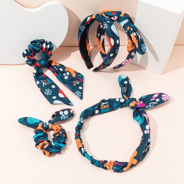 

5pcs Christmas Pattern Hair Accessory Set, Multicolor