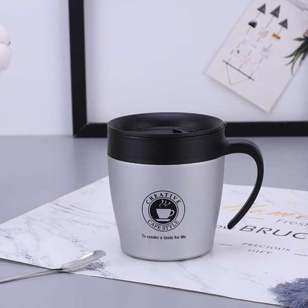 

1pc Stainless Steel Coffee Mug, Silver