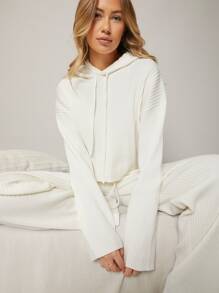 MOTF PREMIUM VISCOSE RIBBED DRAWSTRING JUMPER - White - View 1