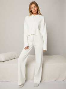 MOTF PREMIUM VISCOSE RIBBED DRAWSTRING JUMPER - White - View 5