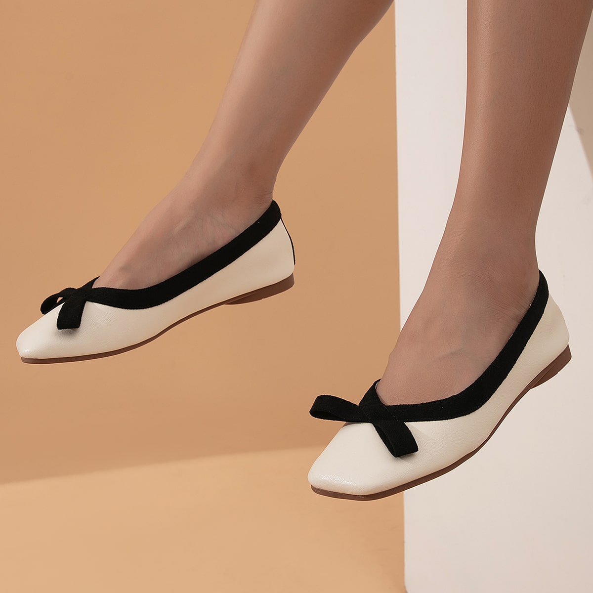 Балетки с бантом