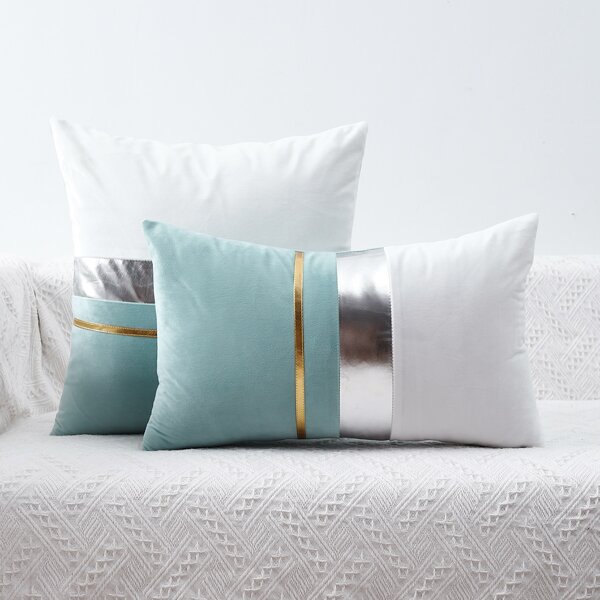 

1pc Color Block Cushion Cover Without Filler, Multicolor
