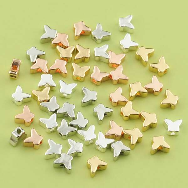 

50шт DIY ювелирный аксессуар в форме бабочки, Многоцветный