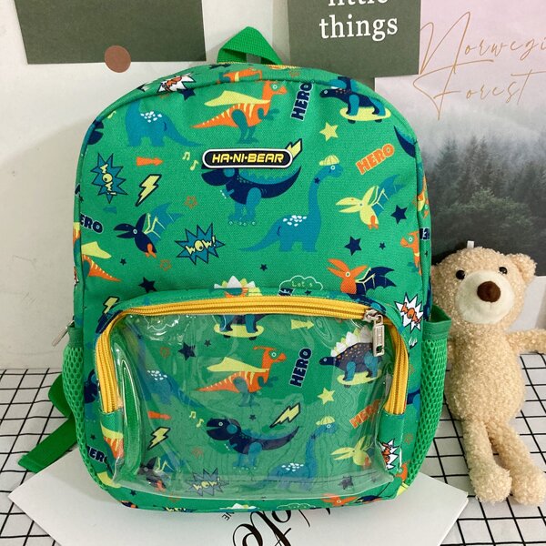 

Boys Colorblock Cartoon Graphic Backpack, Multicolor