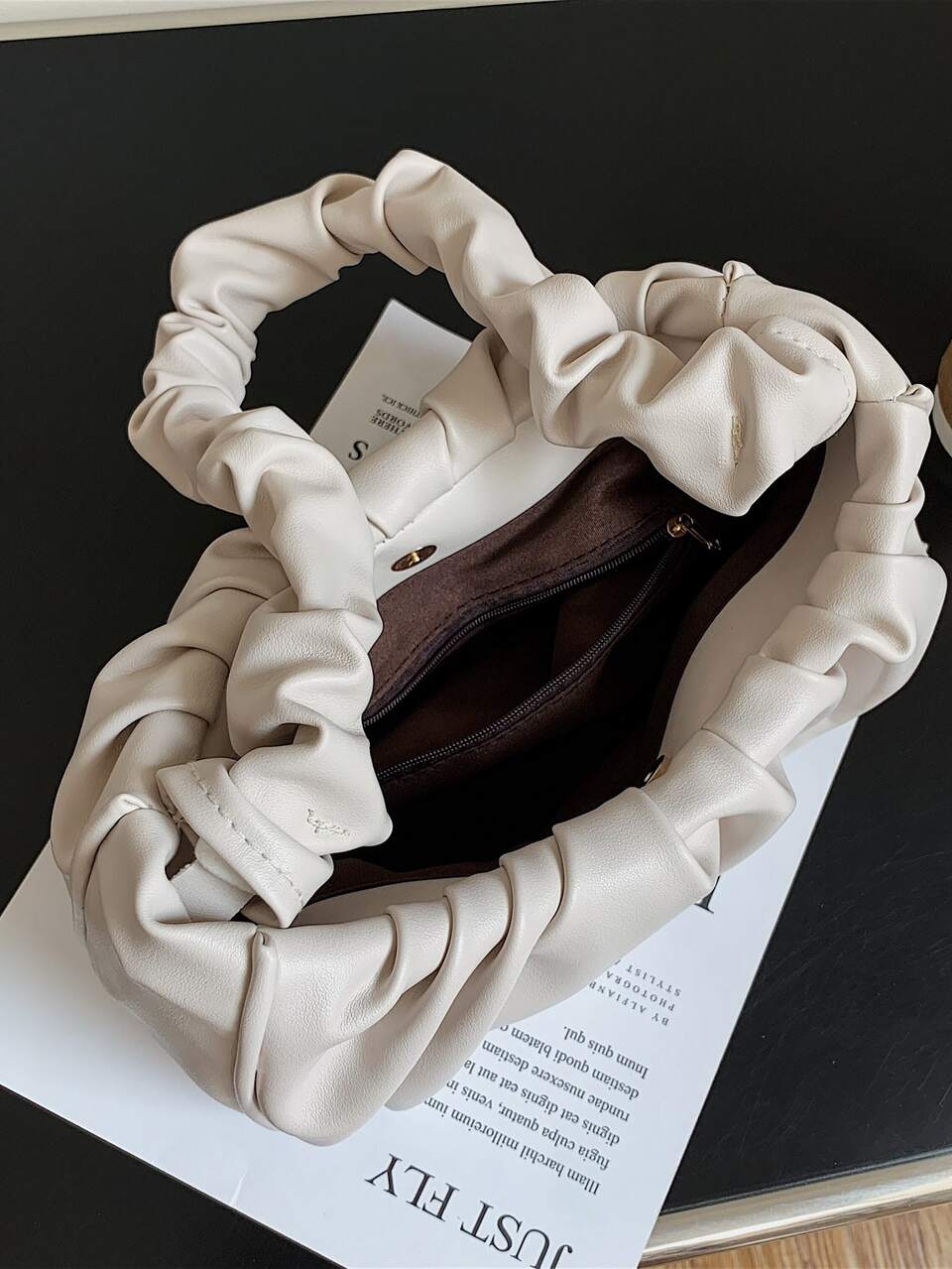 Minimalist Shoulder Ruched Bag