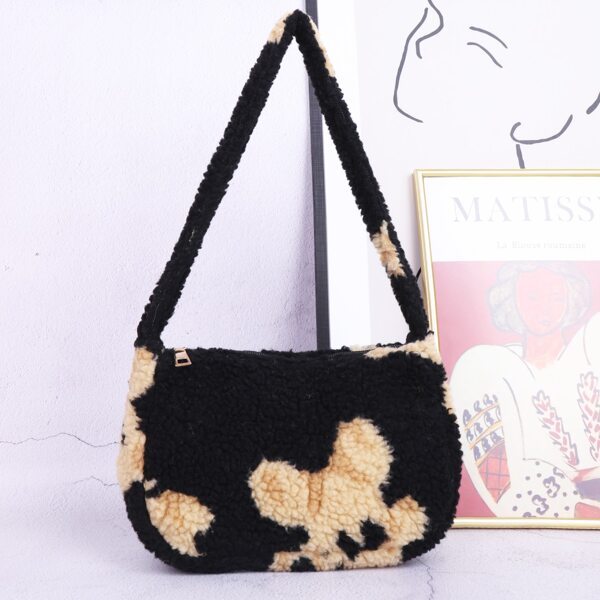 

Girls Cartoon Graphic Fluffy Square Bag, Multicolor