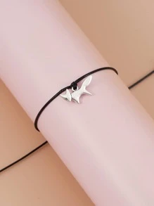 Fox Charm Bracelet - Black - View 2