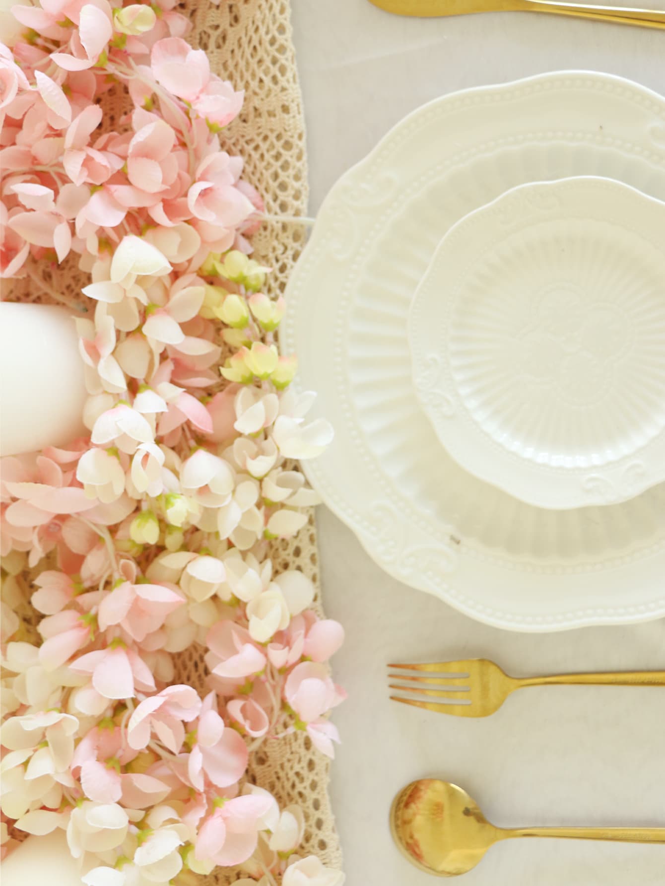 1 pieza de flor de glicinia artificial - Rosa - Añade 5