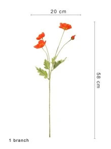 1支擬真花 - 亮橙色 - 查看 3