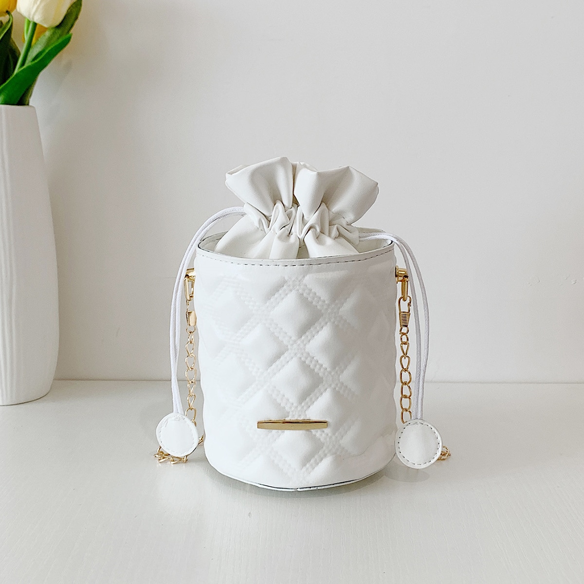 для девочек Сумка-ведро стеганый на кулиске