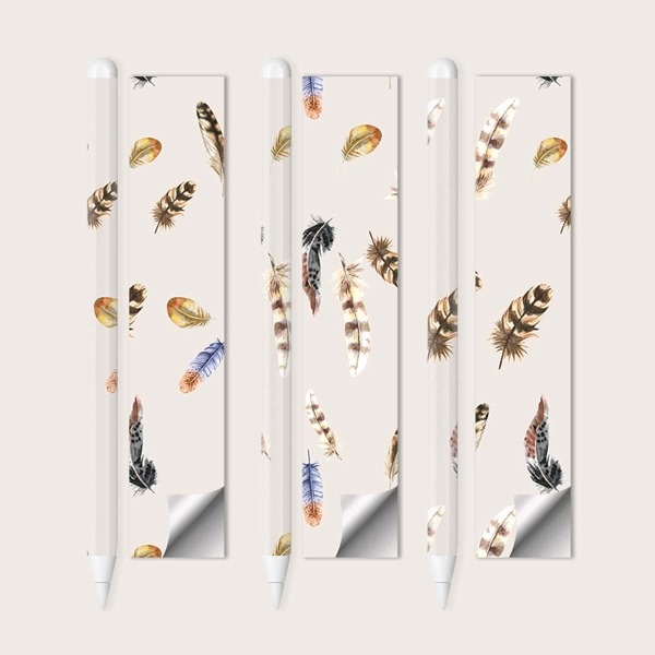

1sheet Feather Pattern Apple Pencil 2nd Sticker, Multicolor