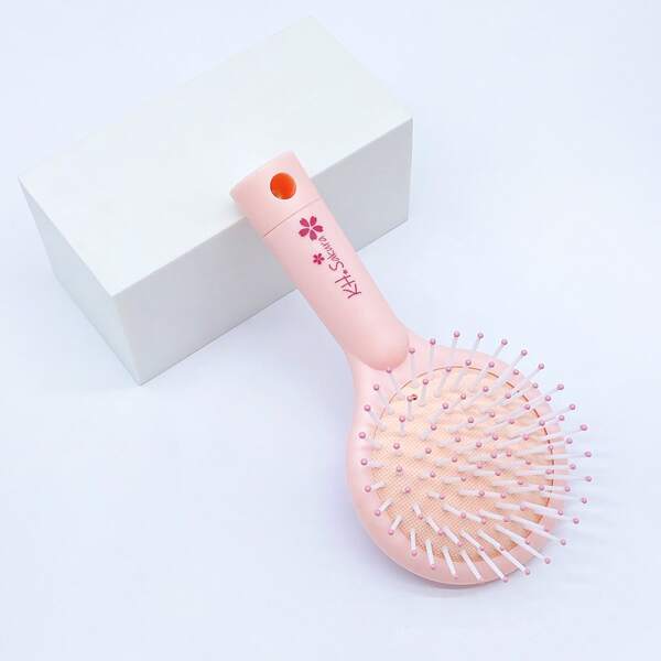 

Flower Decor Hair Brush, Pink