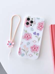 Hộp đựng điện thoại di động vẽ hoa có dây buộc - Nhiều màu - Xem 1