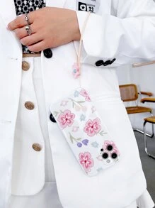 Hộp đựng điện thoại di động vẽ hoa có dây buộc - Nhiều màu - Xem 3