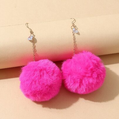 Pom Pom Drop Earrings